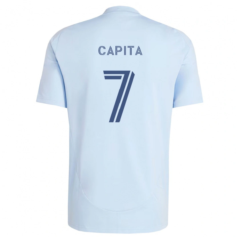 Danxen Børn Capita #7 Lyseblå Lysegrå Hjemmebane Spillertrøjer 2026/27 Trøje T-Shirt