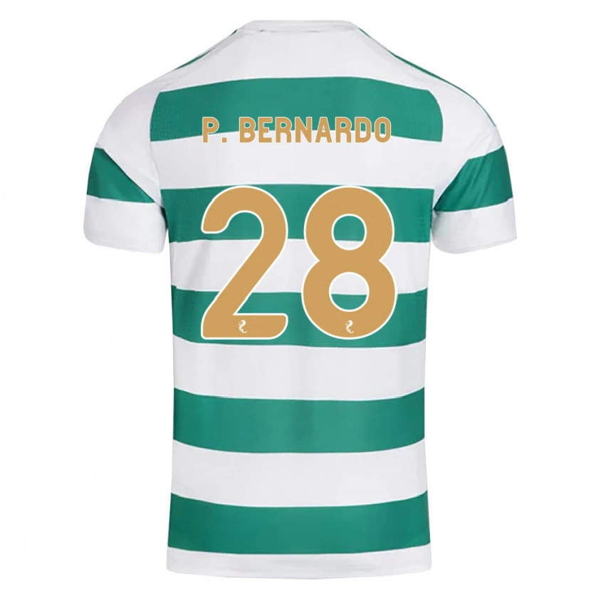 Danxen Børn Paulo Bernardo #28 Mørkeblå Hvid Hjemmebane Spillertrøjer 2026/27 Trøje T-Shirt