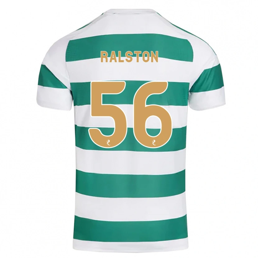 Danxen Børn Anthony Ralston #56 Mørkeblå Hvid Hjemmebane Spillertrøjer 2026/27 Trøje T-Shirt