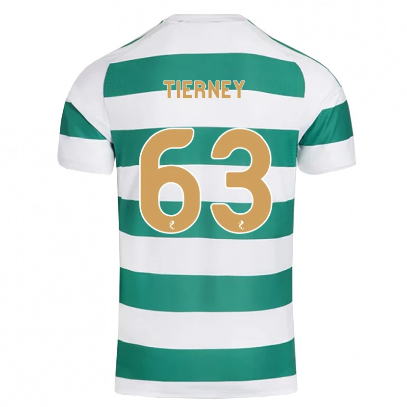 Danxen Børn Kieran Tierney #63 Mørkeblå Hvid Hjemmebane Spillertrøjer 2026/27 Trøje T-Shirt