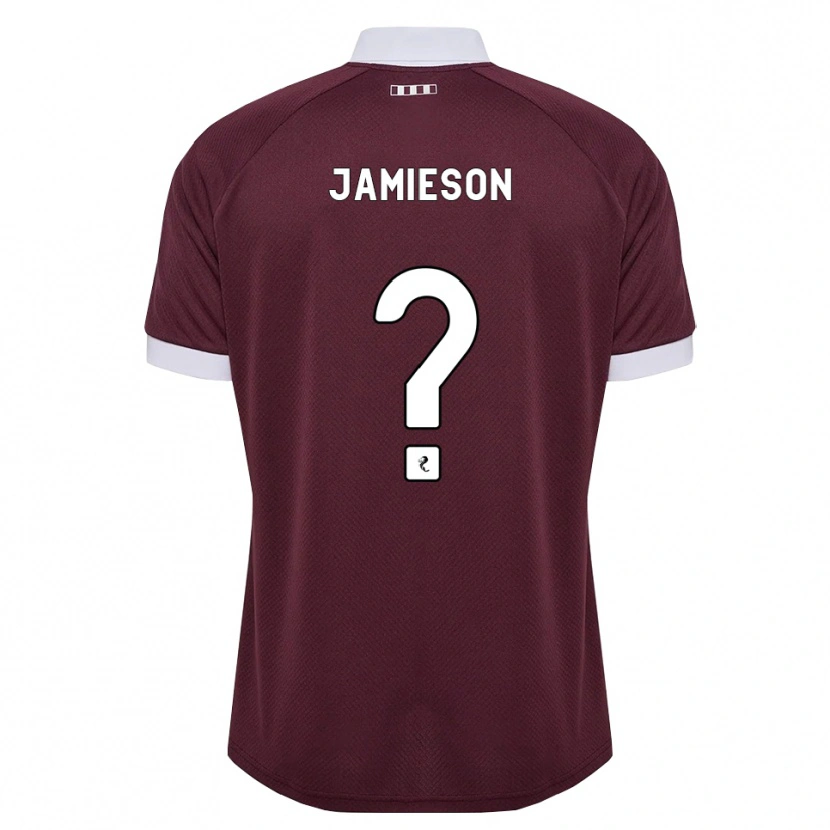 Danxen Børn Finlay Jamieson #0 Bordeaux Hvid Hjemmebane Spillertrøjer 2026/27 Trøje T-Shirt