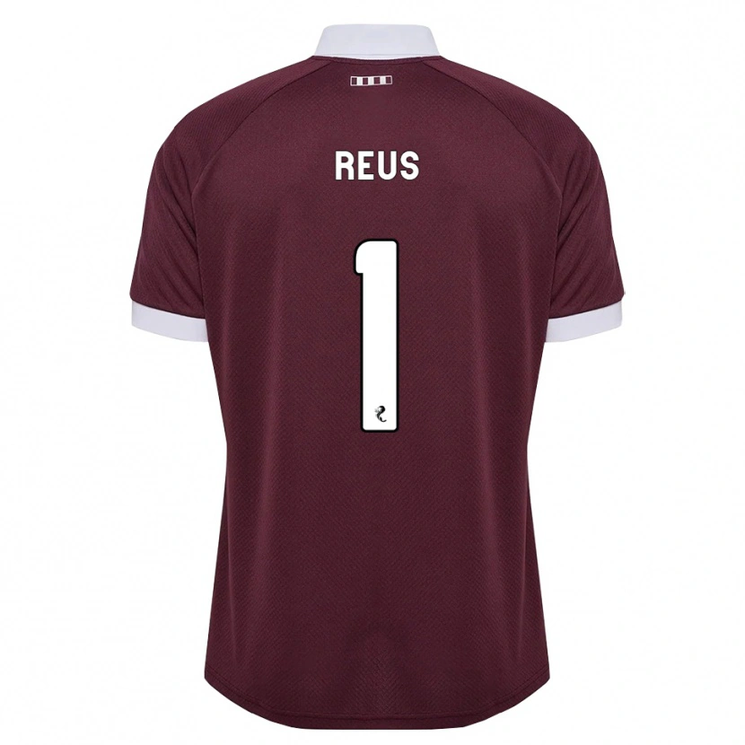 Danxen Børn Beau Reus #1 Bordeaux Hvid Hjemmebane Spillertrøjer 2026/27 Trøje T-Shirt