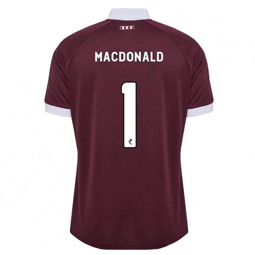Danxen Børn Jamie Macdonald #1 Bordeaux Hvid Hjemmebane Spillertrøjer 2026/27 Trøje T-Shirt