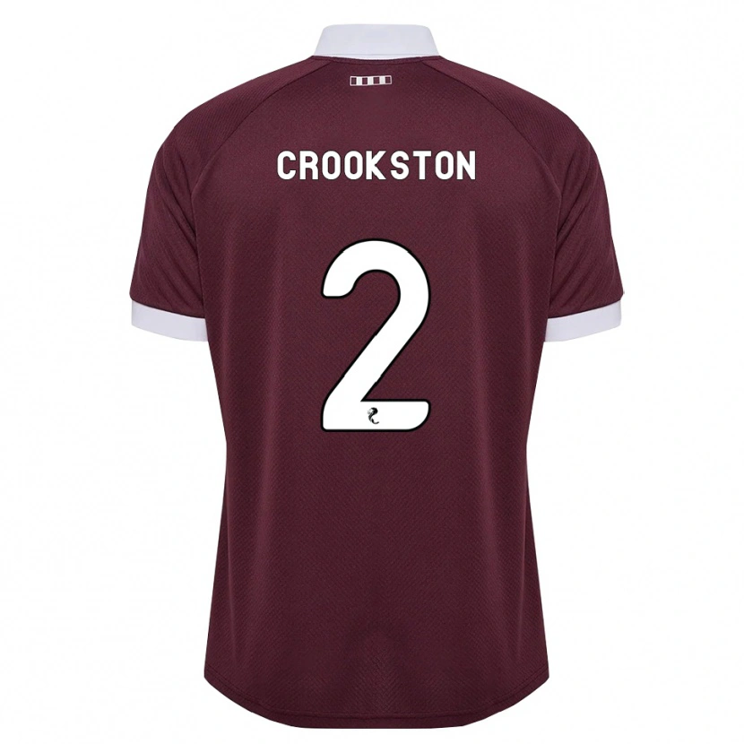 Danxen Børn Gregor Crookston #2 Bordeaux Hvid Hjemmebane Spillertrøjer 2026/27 Trøje T-Shirt