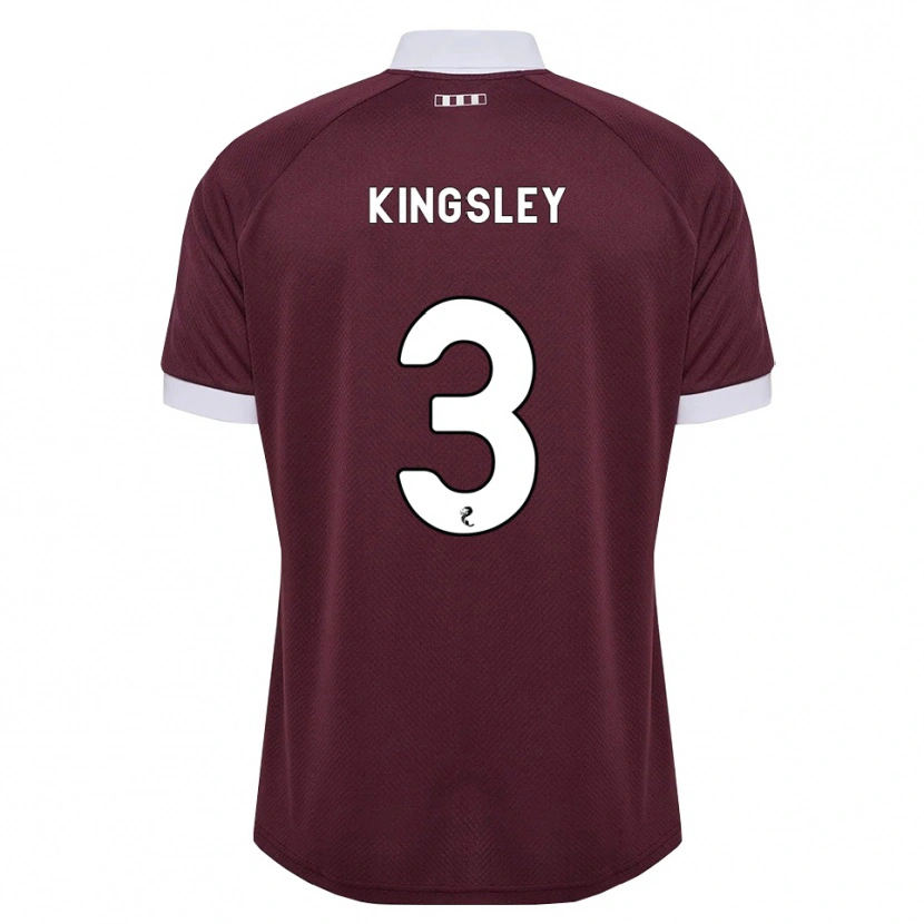 Danxen Børn Stephen Kingsley #3 Bordeaux Hvid Hjemmebane Spillertrøjer 2026/27 Trøje T-Shirt