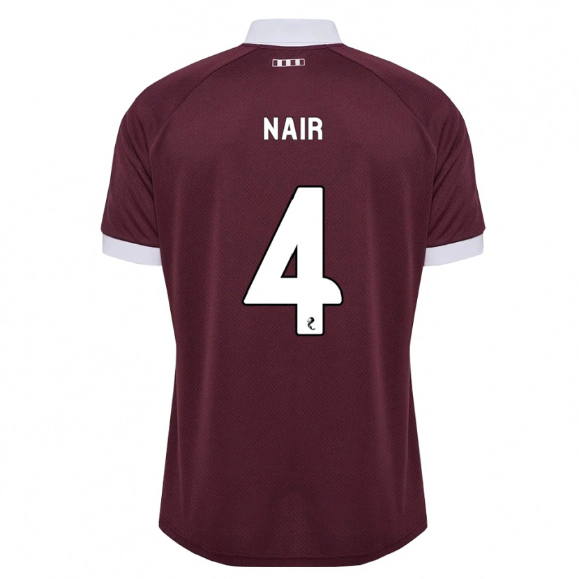 Danxen Børn Kenzi Nair #4 Bordeaux Hvid Hjemmebane Spillertrøjer 2026/27 Trøje T-Shirt