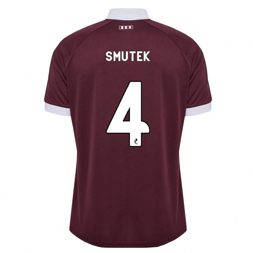 Danxen Børn Kai Smutek #4 Bordeaux Hvid Hjemmebane Spillertrøjer 2026/27 Trøje T-Shirt