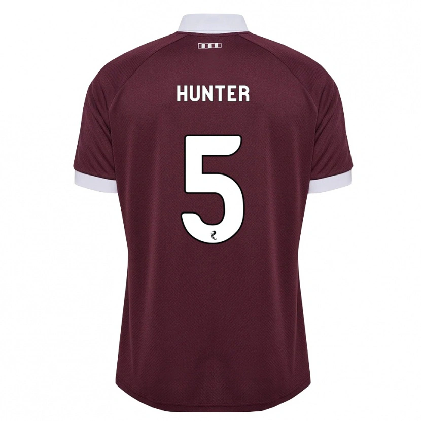 Danxen Børn Georgia Hunter #5 Bordeaux Hvid Hjemmebane Spillertrøjer 2026/27 Trøje T-Shirt