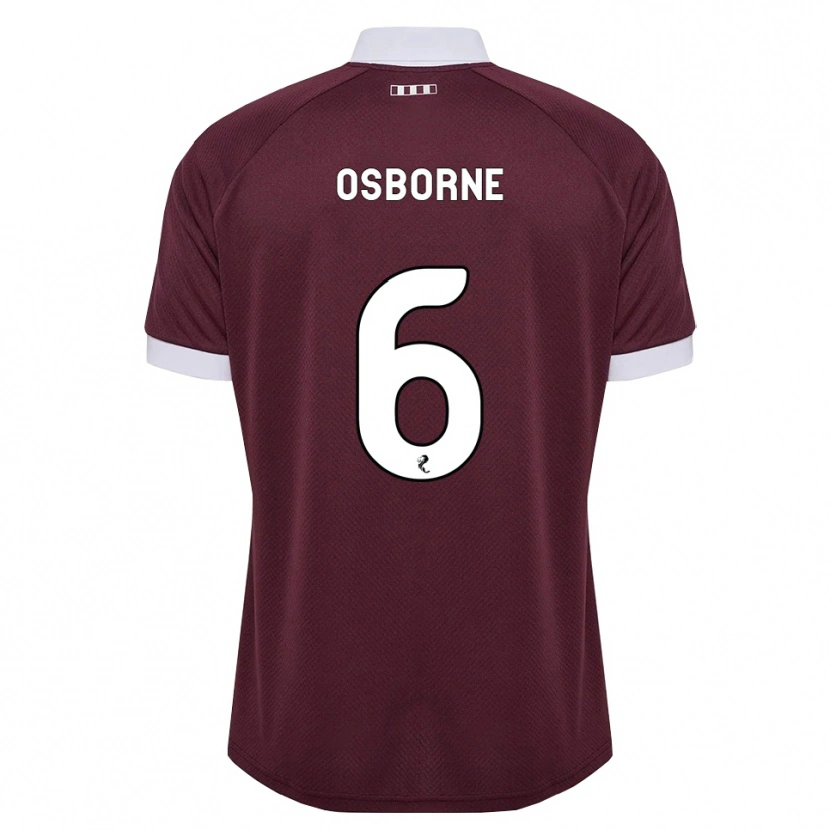 Danxen Børn Alfie Osborne #6 Bordeaux Hvid Hjemmebane Spillertrøjer 2026/27 Trøje T-Shirt