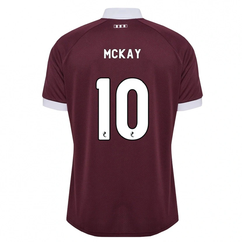 Danxen Børn Barrie Mckay #10 Bordeaux Hvid Hjemmebane Spillertrøjer 2026/27 Trøje T-Shirt