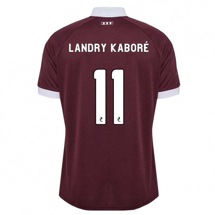 Danxen Børn Pierre Landry Kaboré #11 Bordeaux Hvid Hjemmebane Spillertrøjer 2026/27 Trøje T-Shirt