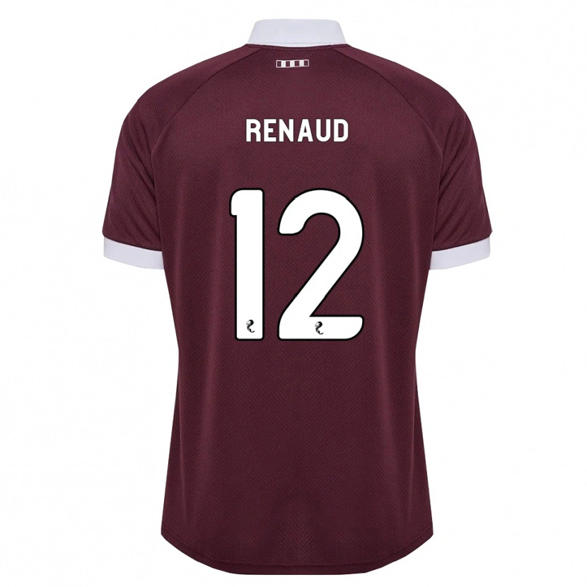 Danxen Børn Tom Renaud #12 Bordeaux Hvid Hjemmebane Spillertrøjer 2026/27 Trøje T-Shirt