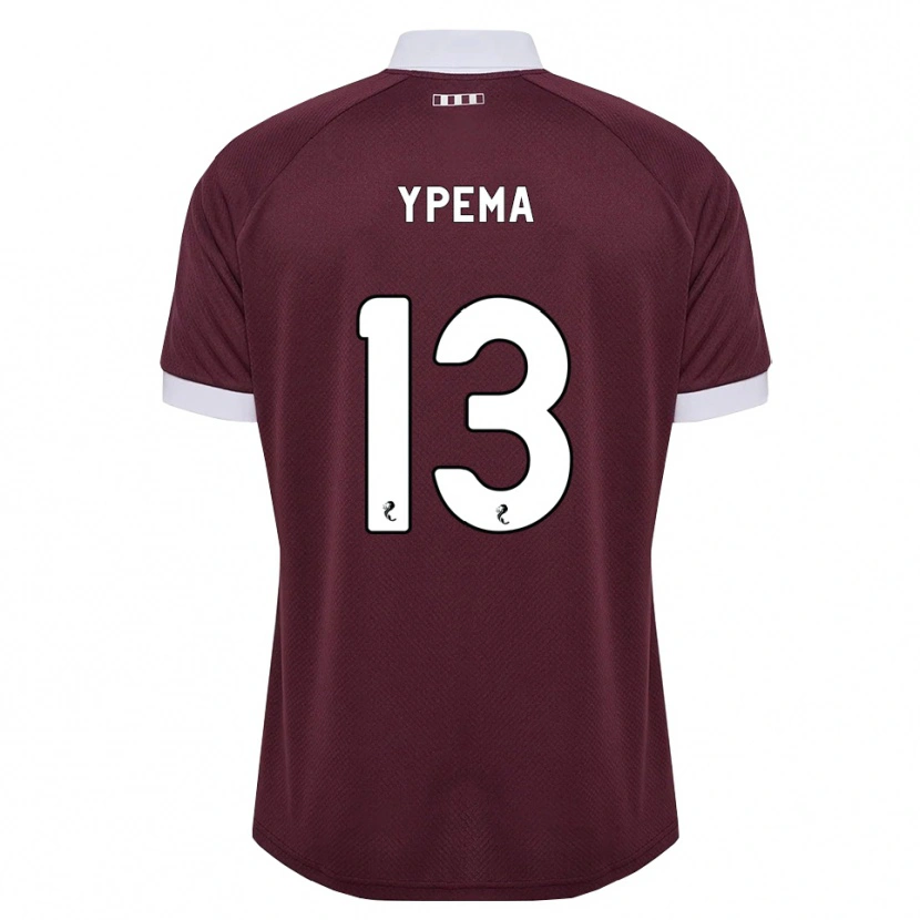 Danxen Børn Danique Ypema #13 Bordeaux Hvid Hjemmebane Spillertrøjer 2026/27 Trøje T-Shirt