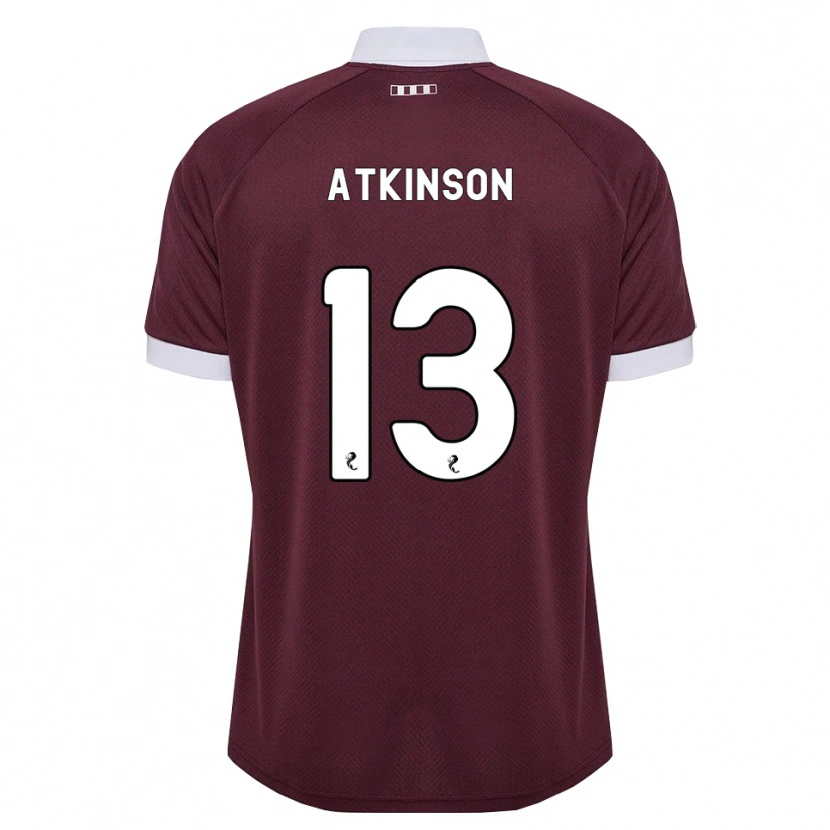 Danxen Børn Nathaniel Atkinson #13 Bordeaux Hvid Hjemmebane Spillertrøjer 2026/27 Trøje T-Shirt