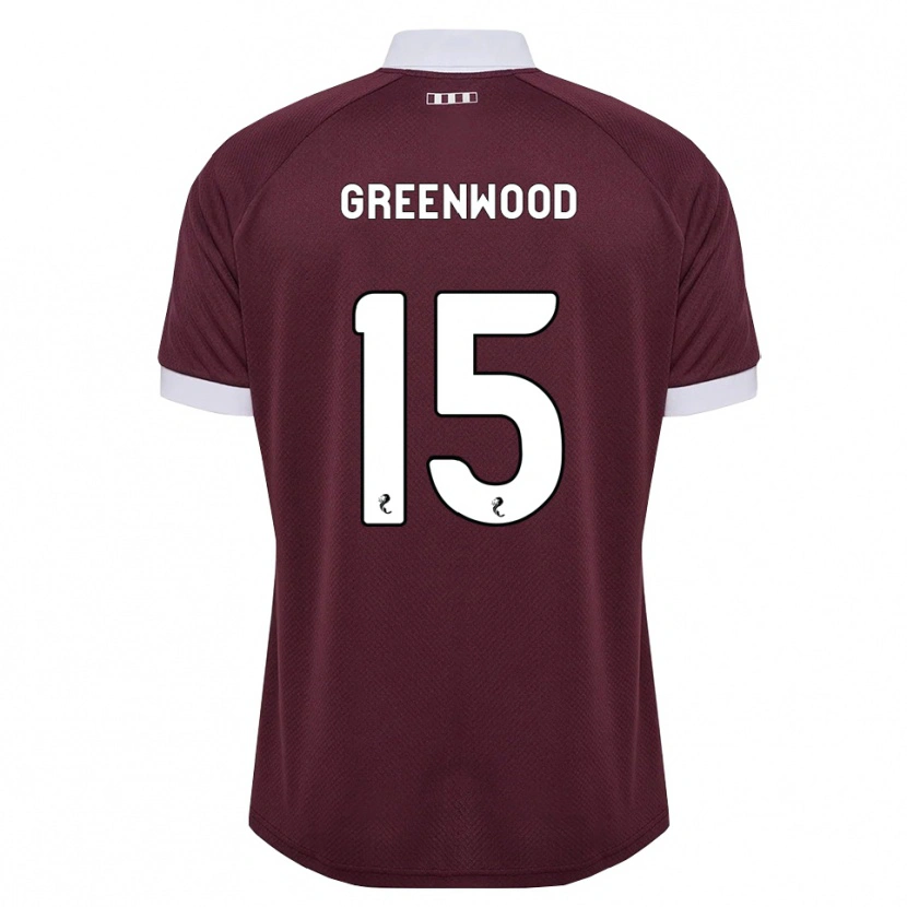 Danxen Børn Brodie Greenwood #15 Bordeaux Hvid Hjemmebane Spillertrøjer 2026/27 Trøje T-Shirt