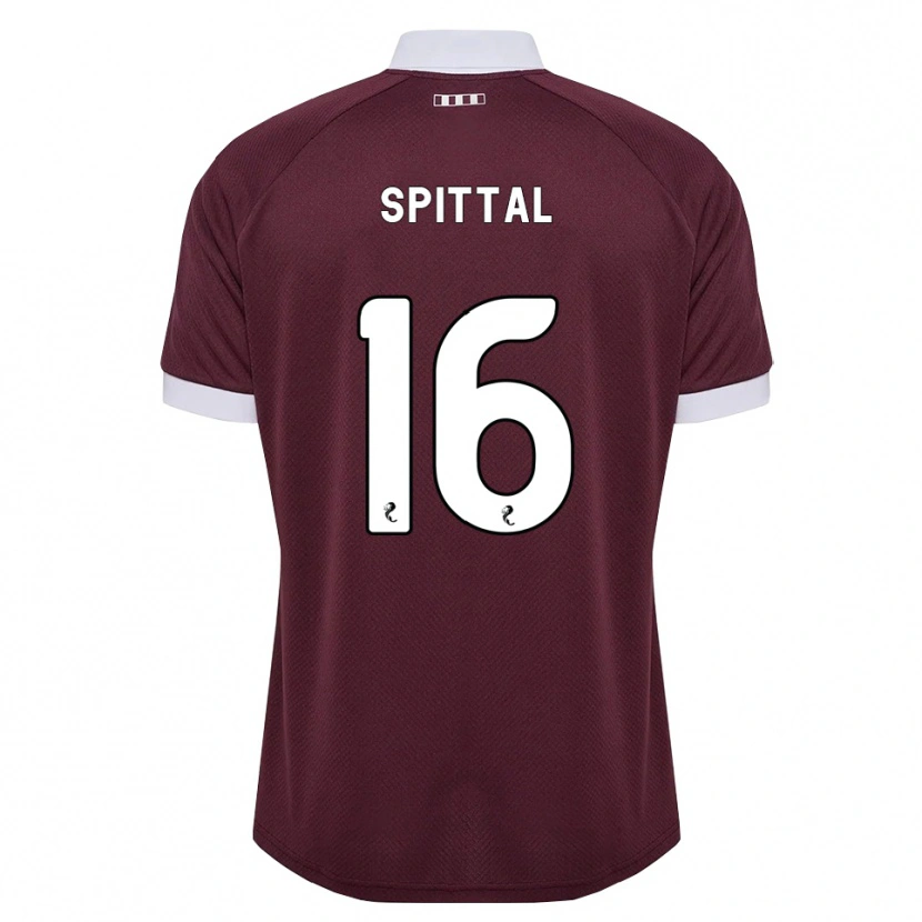 Danxen Børn Blair Spittal #16 Bordeaux Hvid Hjemmebane Spillertrøjer 2026/27 Trøje T-Shirt