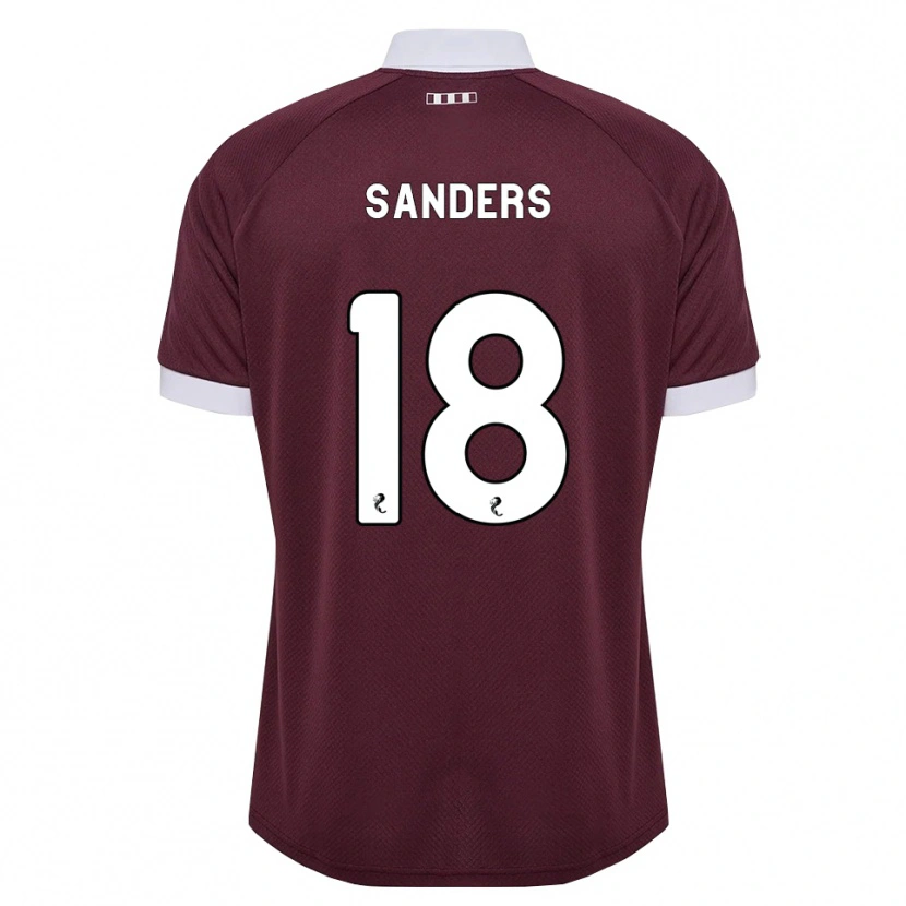 Danxen Børn Charlie Sanders #18 Bordeaux Hvid Hjemmebane Spillertrøjer 2026/27 Trøje T-Shirt