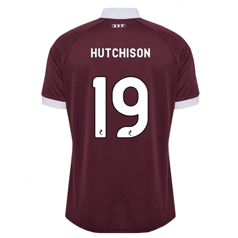 Danxen Børn Bayley Hutchison #19 Bordeaux Hvid Hjemmebane Spillertrøjer 2026/27 Trøje T-Shirt