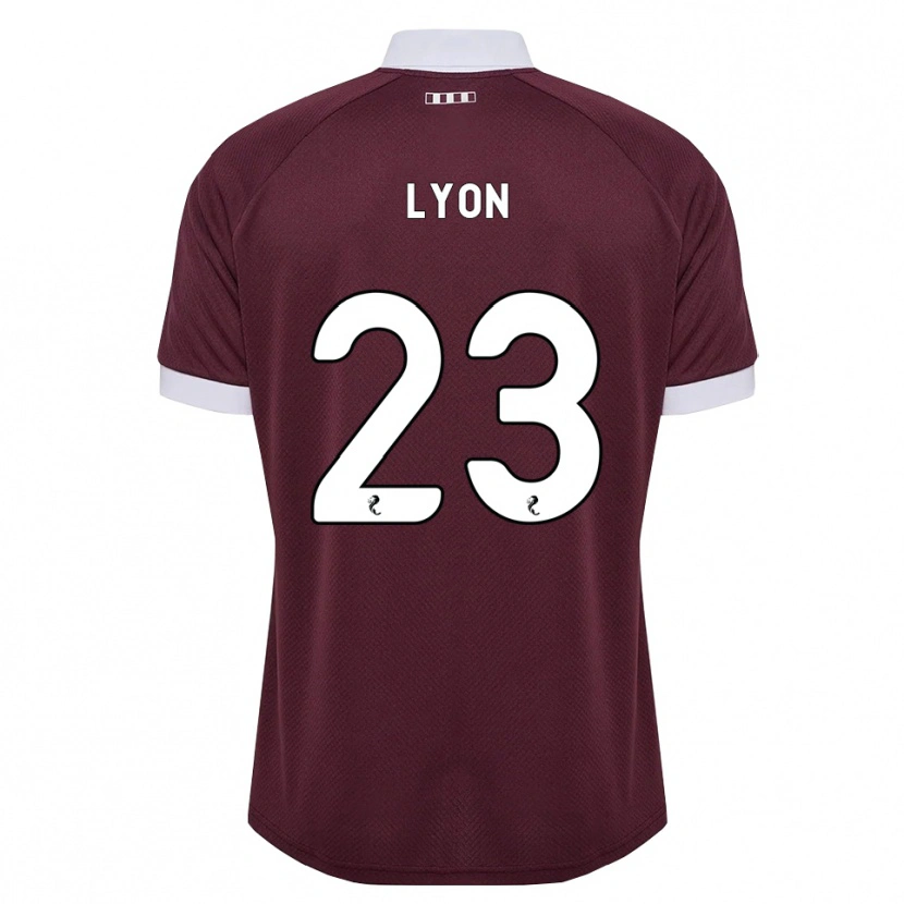 Danxen Børn Jack Lyon #23 Bordeaux Hvid Hjemmebane Spillertrøjer 2026/27 Trøje T-Shirt