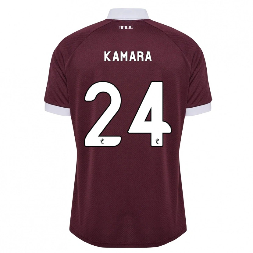 Danxen Børn Mj Kamson-Kamara #24 Bordeaux Hvid Hjemmebane Spillertrøjer 2026/27 Trøje T-Shirt