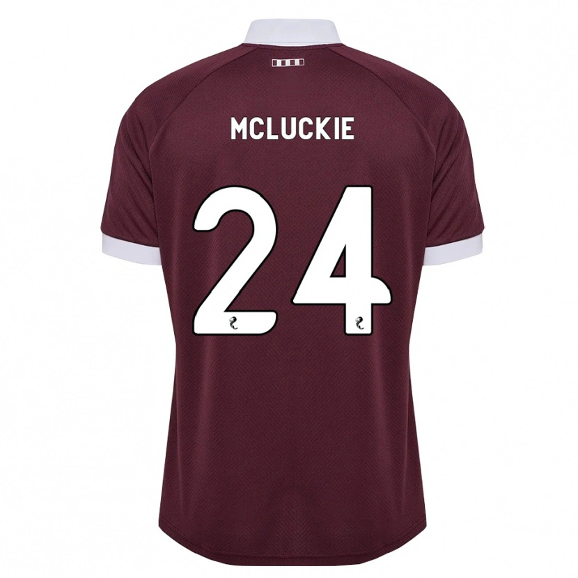 Danxen Børn Bobby Mcluckie #24 Bordeaux Hvid Hjemmebane Spillertrøjer 2026/27 Trøje T-Shirt
