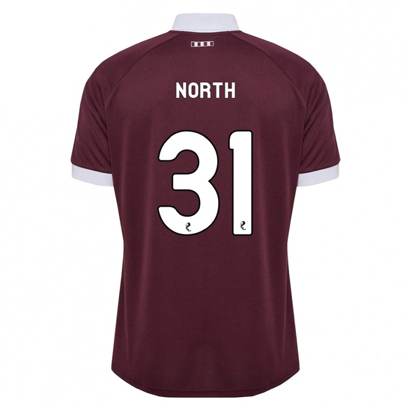Danxen Børn Tommy North #31 Bordeaux Hvid Hjemmebane Spillertrøjer 2026/27 Trøje T-Shirt