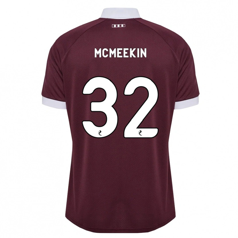 Danxen Børn Keir Mcmeekin #32 Bordeaux Hvid Hjemmebane Spillertrøjer 2026/27 Trøje T-Shirt