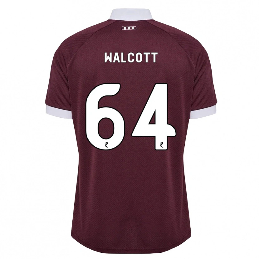 Danxen Børn Malachi Fagan-Walcott #64 Bordeaux Hvid Hjemmebane Spillertrøjer 2026/27 Trøje T-Shirt