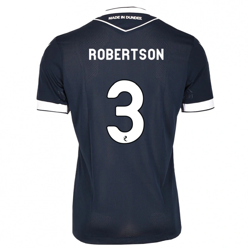 Danxen Børn Clark Robertson #3 Midnatsblå Hvid Hjemmebane Spillertrøjer 2026/27 Trøje T-Shirt