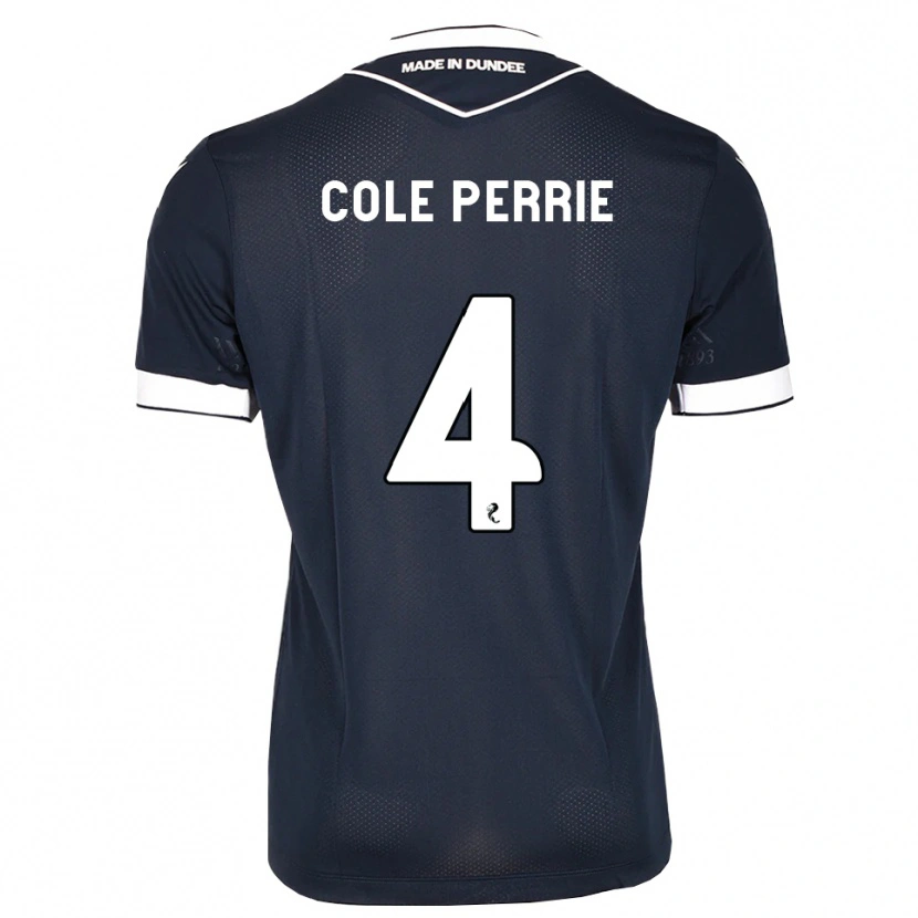 Danxen Børn Cole Perrie #4 Midnatsblå Hvid Hjemmebane Spillertrøjer 2026/27 Trøje T-Shirt