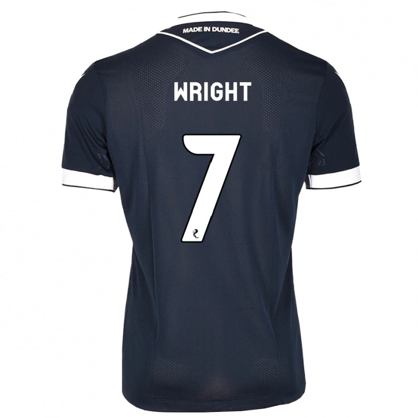 Danxen Børn Drey Wright #7 Midnatsblå Hvid Hjemmebane Spillertrøjer 2026/27 Trøje T-Shirt