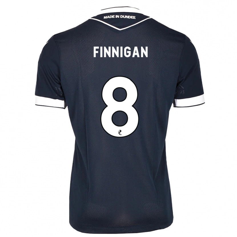 Danxen Børn Ryan Finnigan #8 Midnatsblå Hvid Hjemmebane Spillertrøjer 2026/27 Trøje T-Shirt