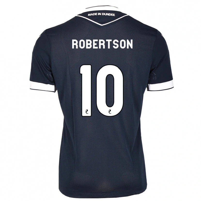 Danxen Børn Finlay Robertson #10 Midnatsblå Hvid Hjemmebane Spillertrøjer 2026/27 Trøje T-Shirt