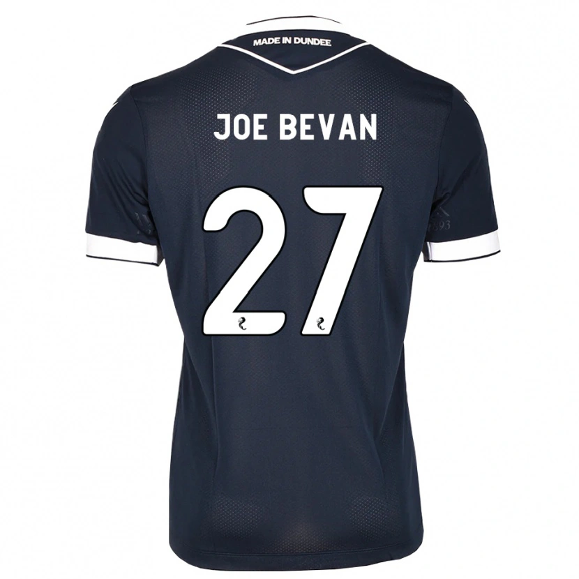 Danxen Børn Joe Bevan #27 Midnatsblå Hvid Hjemmebane Spillertrøjer 2026/27 Trøje T-Shirt