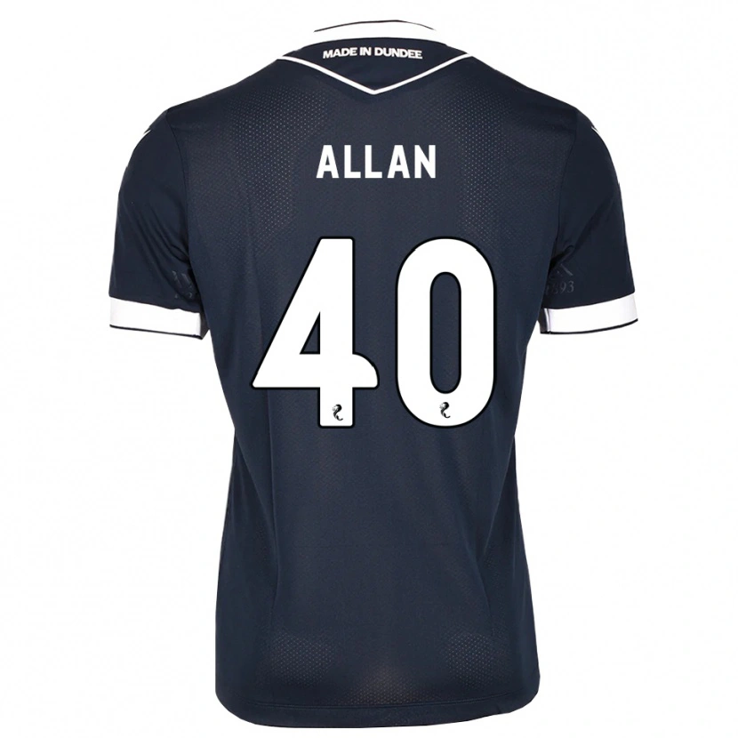 Danxen Børn Finlay Allan #40 Midnatsblå Hvid Hjemmebane Spillertrøjer 2026/27 Trøje T-Shirt