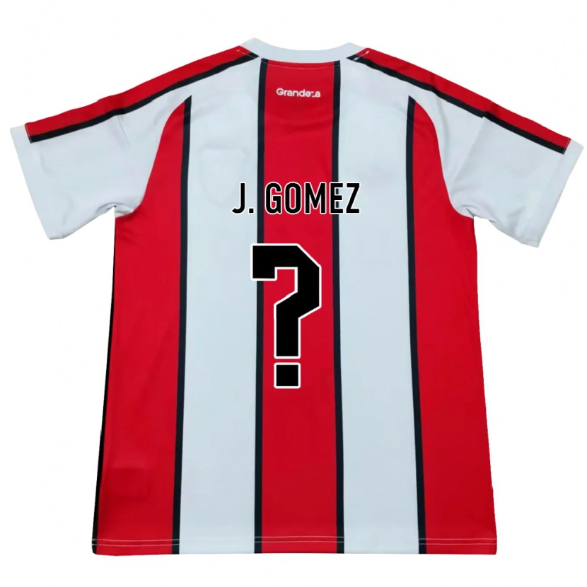 Danxen Børn Joaquin Gomez #0 Hvid Rød Sort Udebane Spillertrøjer 2026/27 Trøje T-Shirt