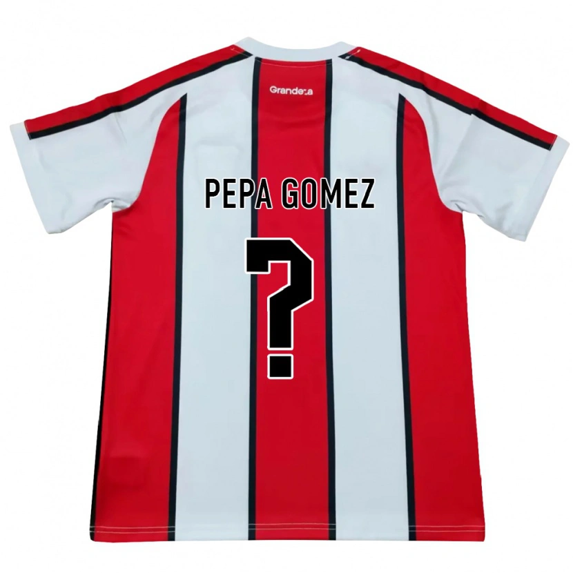 Danxen Børn Romina Celeste Gómez #0 Hvid Rød Sort Udebane Spillertrøjer 2026/27 Trøje T-Shirt