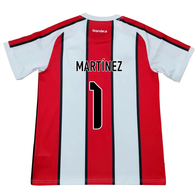 Danxen Børn Dylan Martínez #1 Hvid Rød Sort Udebane Spillertrøjer 2026/27 Trøje T-Shirt