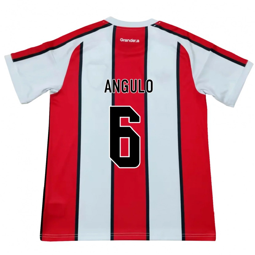 Danxen Børn Tamara Angulo #6 Hvid Rød Sort Udebane Spillertrøjer 2026/27 Trøje T-Shirt