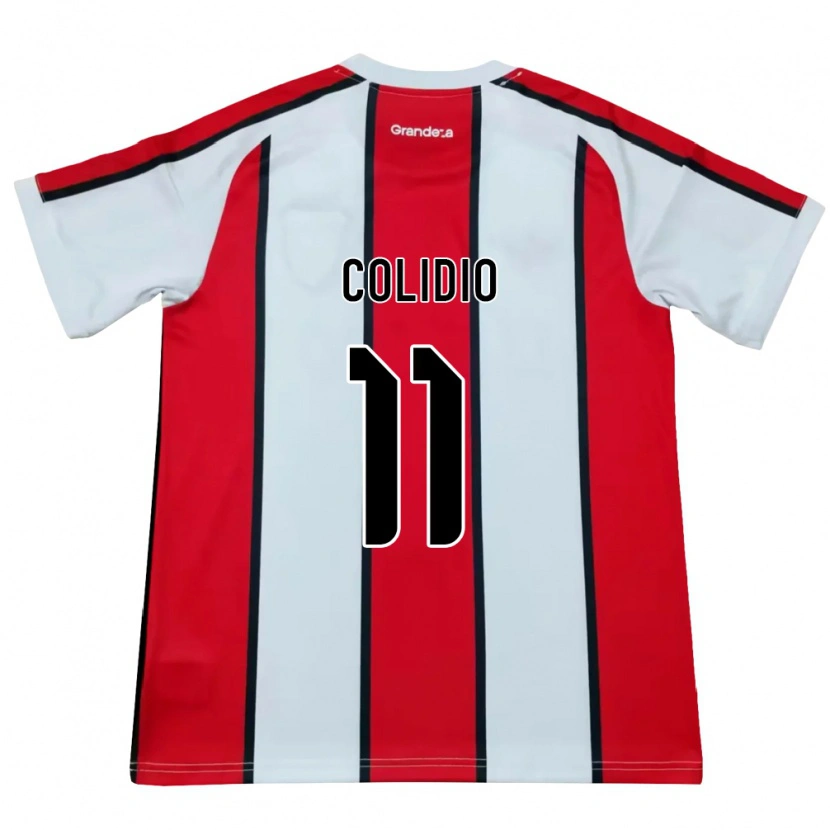 Danxen Børn Facundo Colidio #11 Hvid Rød Sort Udebane Spillertrøjer 2026/27 Trøje T-Shirt