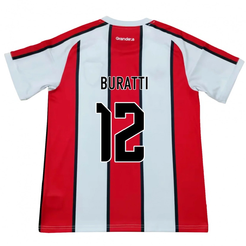 Danxen Børn Ramiro Buratti #12 Hvid Rød Sort Udebane Spillertrøjer 2026/27 Trøje T-Shirt