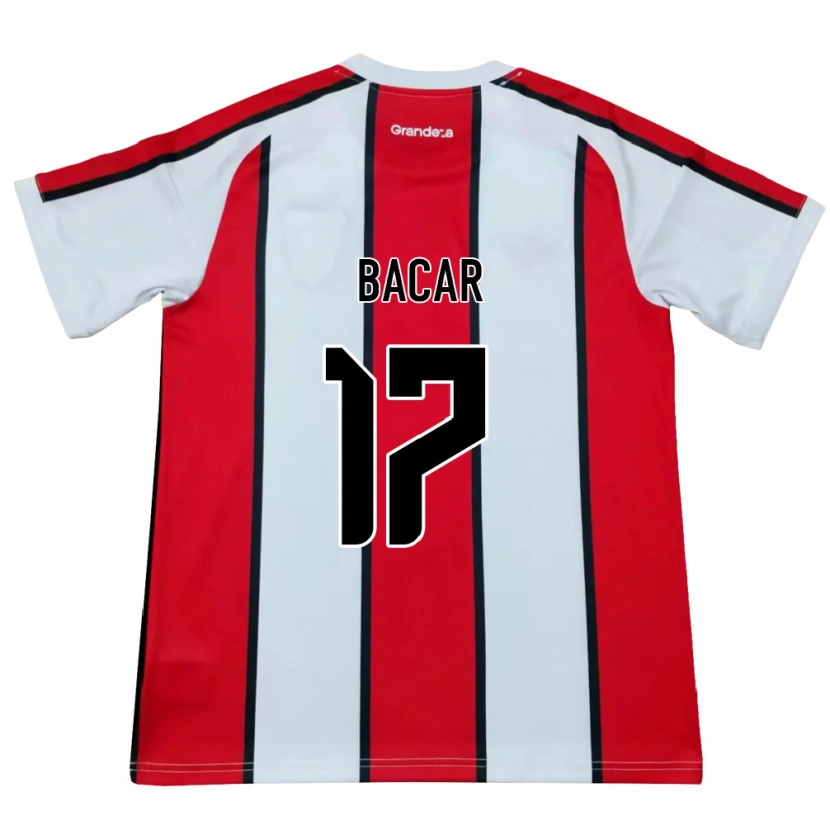 Danxen Børn Tobías Bacar #17 Hvid Rød Sort Udebane Spillertrøjer 2026/27 Trøje T-Shirt