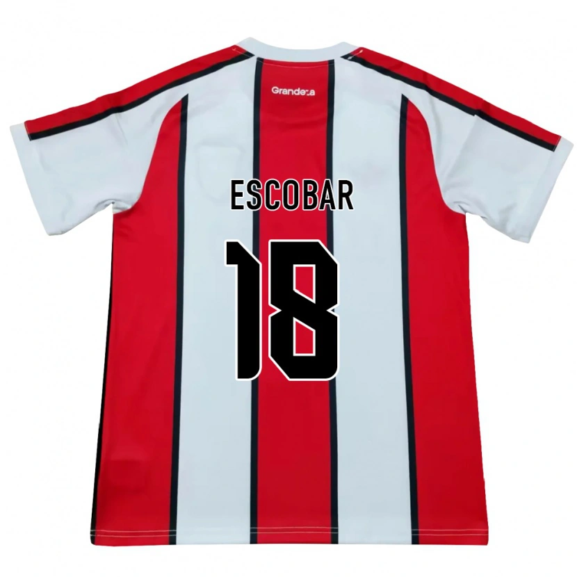 Danxen Børn Galo Escobar #18 Hvid Rød Sort Udebane Spillertrøjer 2026/27 Trøje T-Shirt