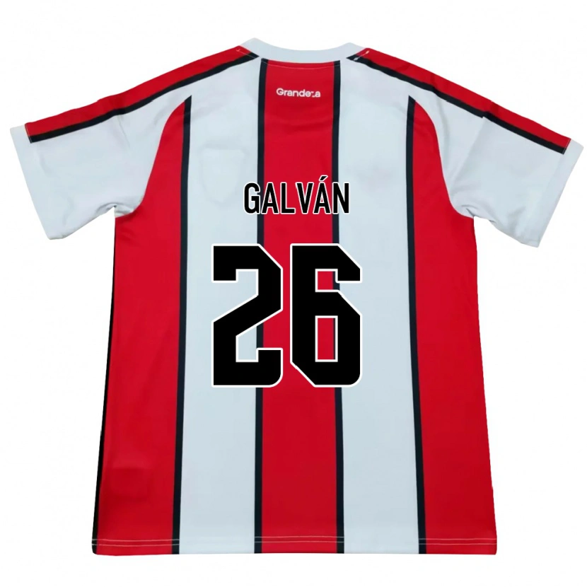 Danxen Børn Tomás Galván #26 Hvid Rød Sort Udebane Spillertrøjer 2026/27 Trøje T-Shirt
