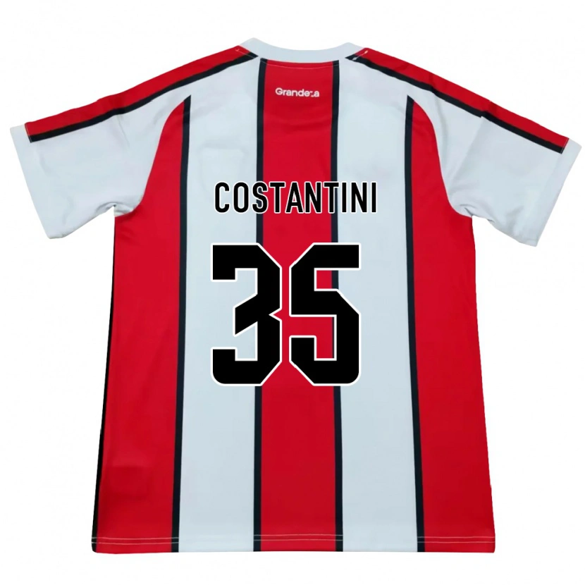 Danxen Børn Giorgio Costantini #35 Hvid Rød Sort Udebane Spillertrøjer 2026/27 Trøje T-Shirt