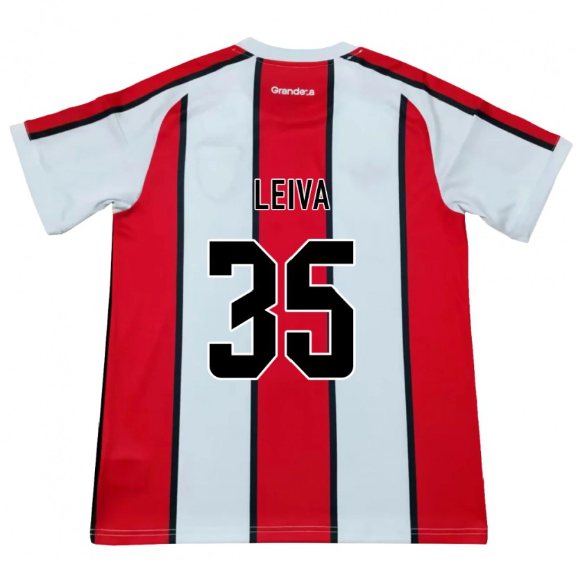 Danxen Børn Tobías Leiva #35 Hvid Rød Sort Udebane Spillertrøjer 2026/27 Trøje T-Shirt