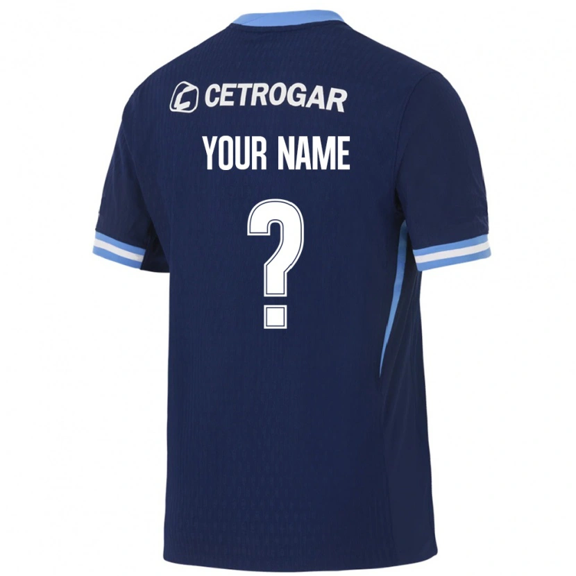 Danxen Børn Dit Navn #0 Kongelig Blå Lyseblå Hvid Udebane Spillertrøjer 2026/27 Trøje T-Shirt