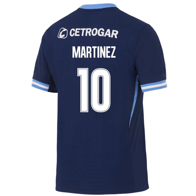 Danxen Børn Roger Martinez #10 Kongelig Blå Lyseblå Hvid Udebane Spillertrøjer 2026/27 Trøje T-Shirt