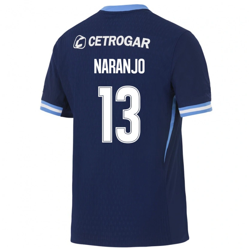 Danxen Børn Luciano Naranjo #13 Kongelig Blå Lyseblå Hvid Udebane Spillertrøjer 2026/27 Trøje T-Shirt
