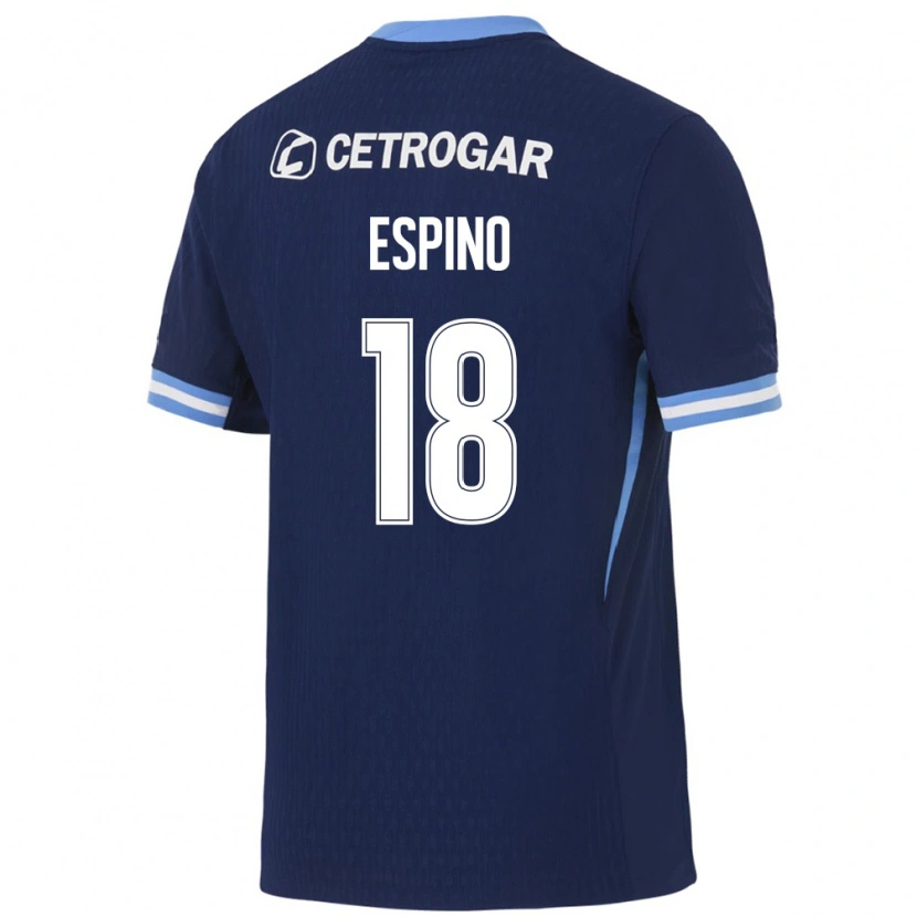 Danxen Børn Alfonso Espino #18 Kongelig Blå Lyseblå Hvid Udebane Spillertrøjer 2026/27 Trøje T-Shirt